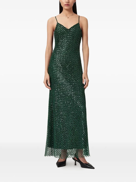  Allsaints Chantelle Spaghetti-strap Maxi Dress - Green 