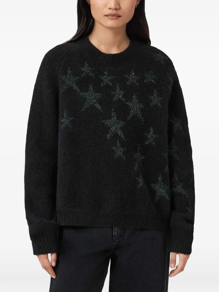  Allsaints Cosmo Star-detail Sweater - Black 