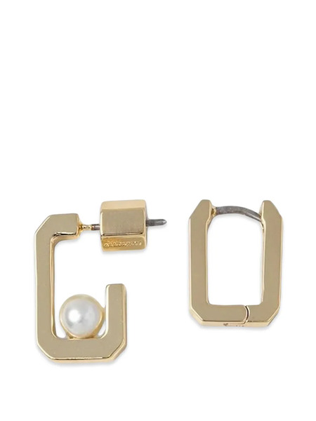  Allsaints Embellished Rectangle Earrings (set Of Three) - Gold 