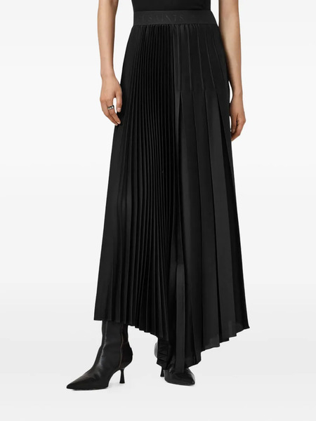  Allsaints Jax Pleated Midi Skirt - Black 