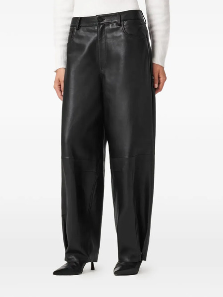 Allsaints Jett Panelled Leather Trousers - Black 