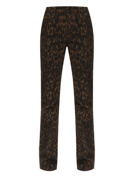  Allsaints Leopard-print Jeans - Brown 