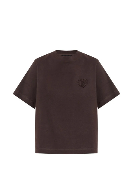  Allsaints Lisa Heart-embroidered T-shirt - Brown 