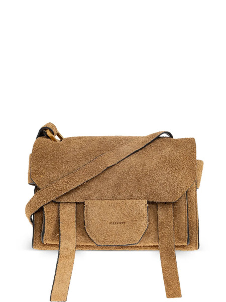  Allsaints Mini Ursa Flap-closure Leather Cross Body Bag - Brown 