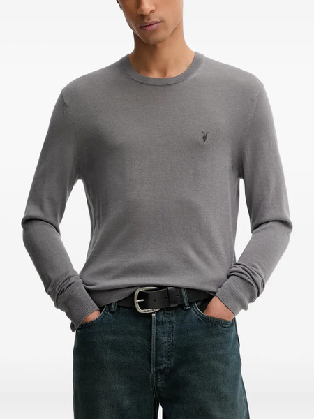  Allsaints Mode Logo-detail Pullover - Grey 