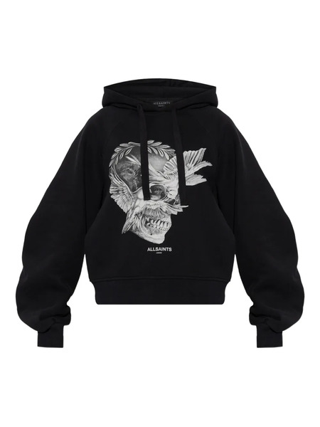  Allsaints Mysterie Graphic Zip-back Hoodie - Black 