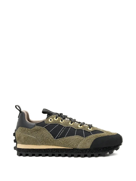  Allsaints Nevis Contrast-panelled Sneakers - Green 