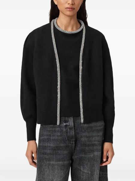  Allsaints Odell Embellished Cardigan - Black 