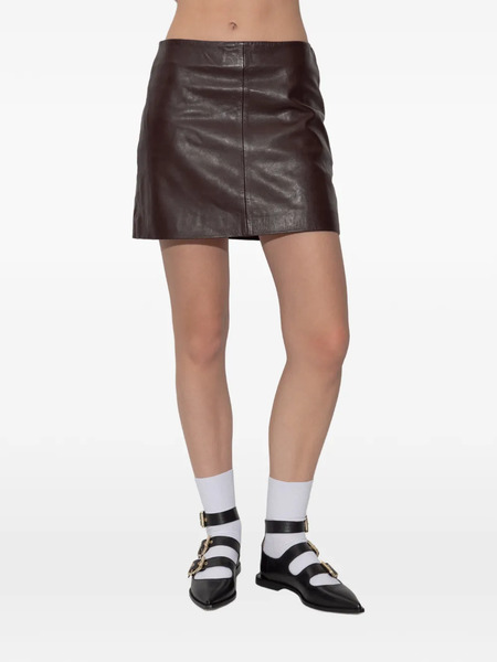  Allsaints Panelled Mini Skirt - Brown 