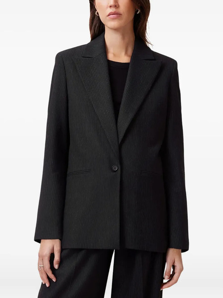  Allsaints Pinnie Pinstripe Single-breasted Blazer - Black 