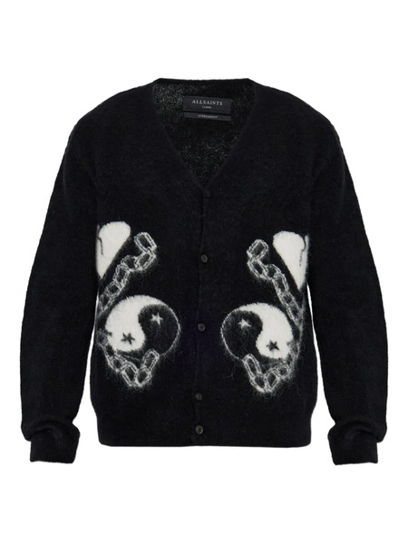  Allsaints Reflection Button Cardigan - Black 