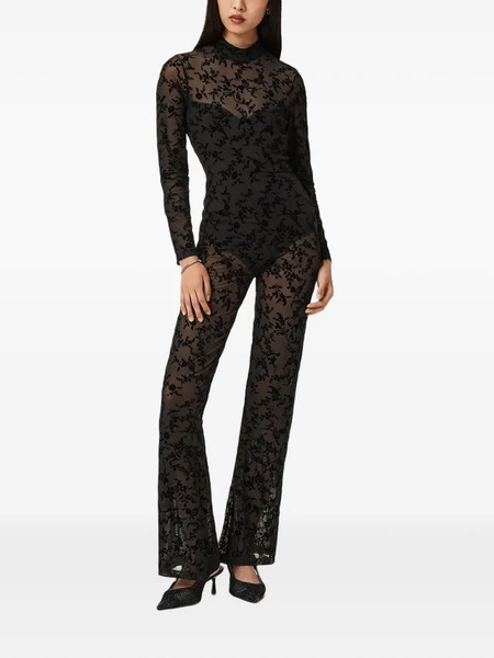  Allsaints Rylee Floral Long-sleeve Jumpsuit - Black 