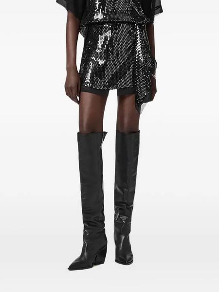  Allsaints Sequin Embellished Skirt - Black 