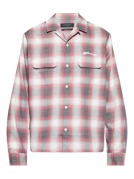  Allsaints Shams Plaid Pocket Shirt - Red 