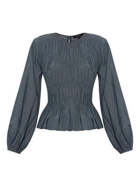  Allsaints Smocked-panel Tiered Top - Blue 