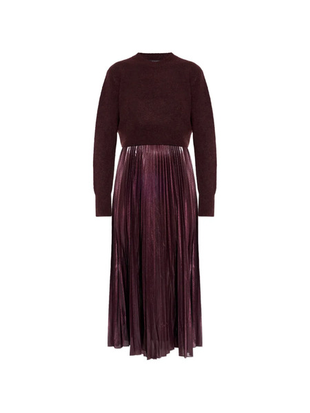  Allsaints Spark Long-sleeve Midi Dress - Red 