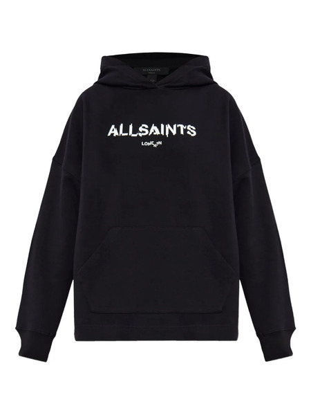  Allsaints Static Graphic-print Hoodie - Black 