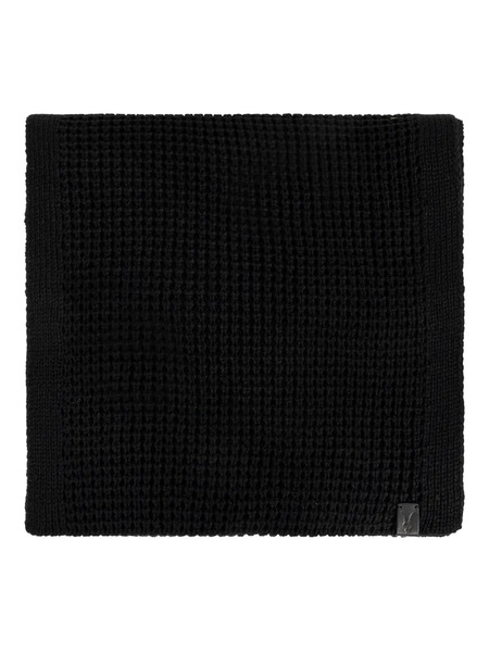  Allsaints Textured Logo-plaque Scarf - Black 