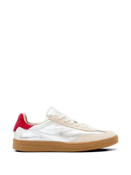 Allsaints Thelma Red-detail Sneakers - Silver 