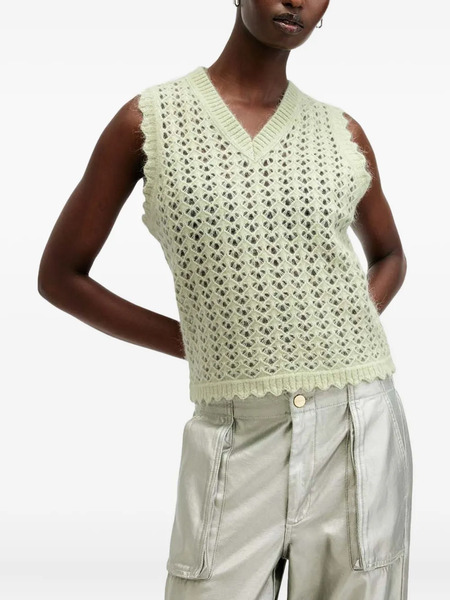  Allsaints Vivian Open-knit Tank Top - Green 