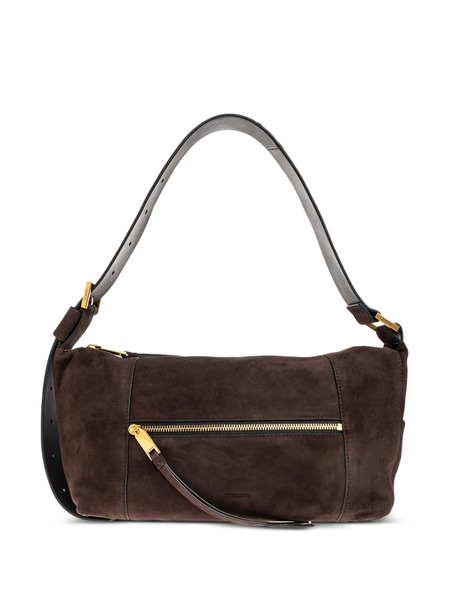  Allsaints Zip Suede Shoulder Bag - Brown 