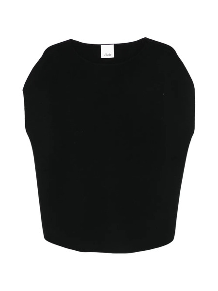  Allude Boat-neck Blouse - Black 