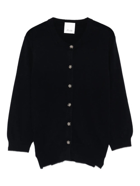  Allude Button Cardigan - Black 