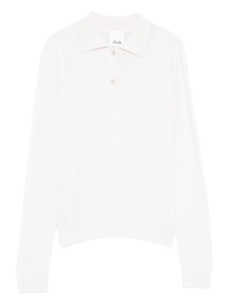  Allude Button-fastening Polo Shirt - White 