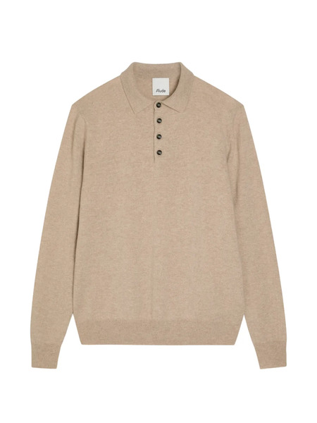 Allude Button-up Polo Shirt - Neutrals 