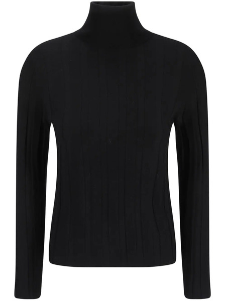  Allude Ribbed-knit Jumper - Black 