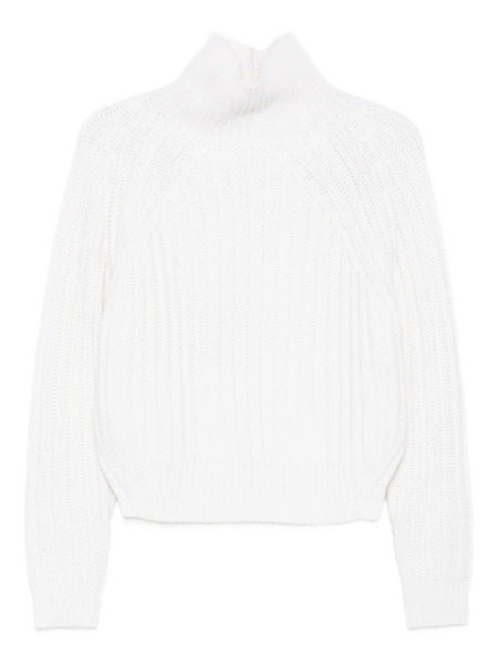  Allude Ribbed Turtleneck Sweater - Neutrals 