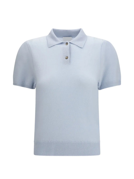  Allude Short-sleeve Polo Top - Blue 