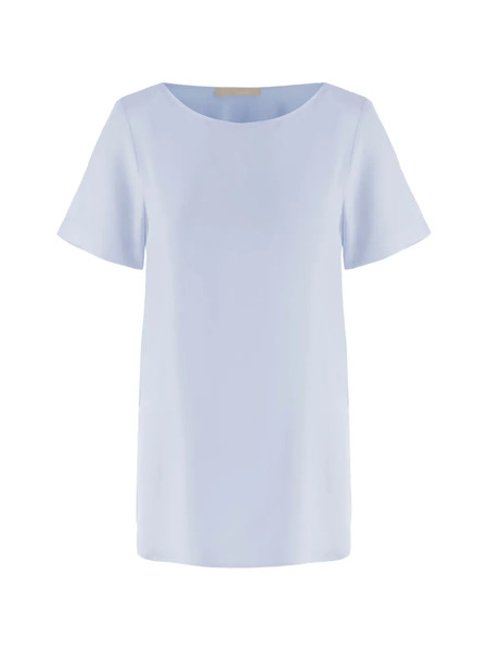  Allude Short-sleeves Round-neck T-shirt - Blue 