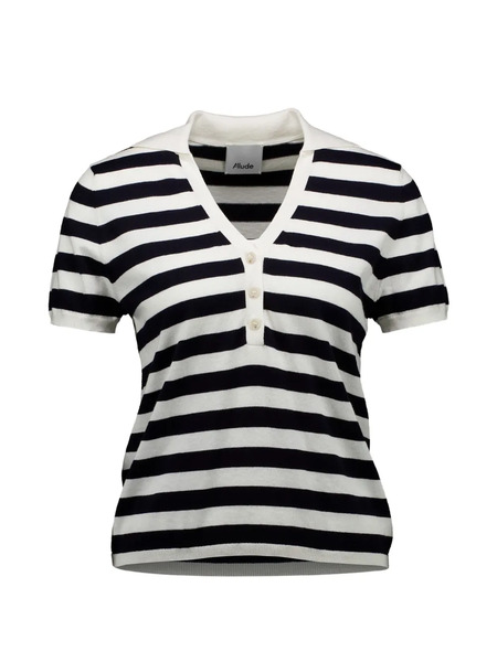  Allude Striped Top - Blue 