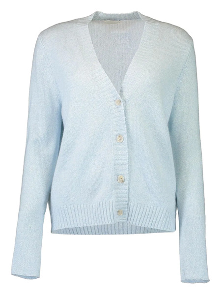  Allude V-neck Buttoned Cardigan - Blue 