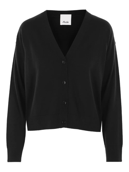  Allude Virgin Wool Cardi-coat - Black 