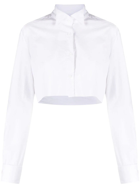  Almaz Cropped Cotton Shirt - White 