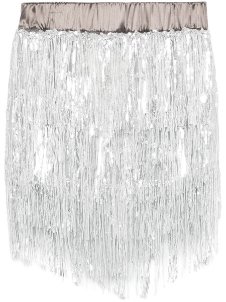  Almaz Running Sequin Shorts - Silver 