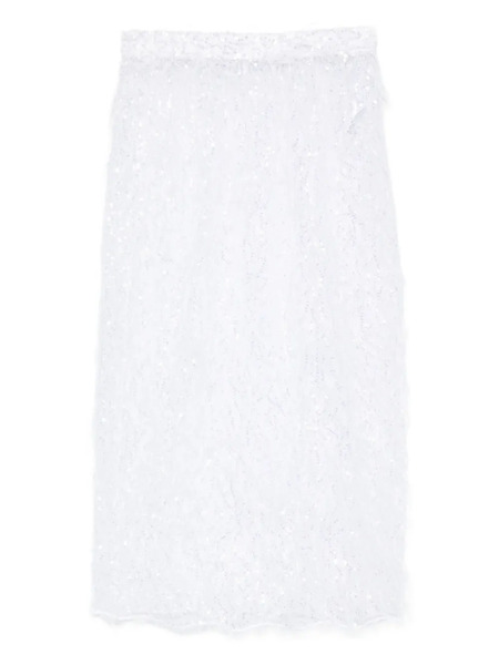  Almaz Sequin-embellishment Midi Skirt - White 