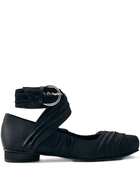  Alohas Valant Ruched Ballet Flats - Black 