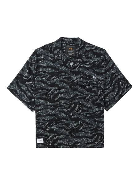  Alpha Industries Graphic-pattern Short-sleeve Shirt - Black 