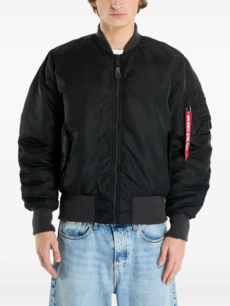  Alpha Industries Alpha Industries Ma-1 Distressed Internal Pocket Bomber Jacket - Black 