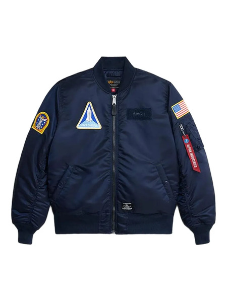  Alpha Industries Ma-1 Space-shuttle Patched Jacket - Blue 