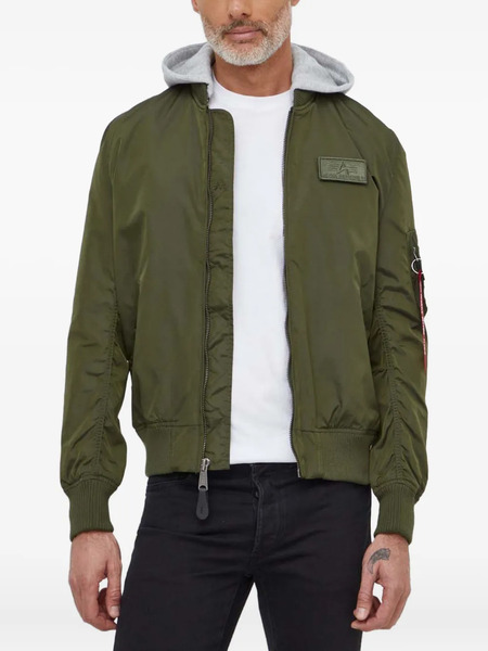  Alpha Industries Ma-1 Tt Hooded Bomber Jacket - Green 