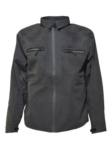  Alpha Industries Perforated-details Zip-front Shirt Jacket - Grey 