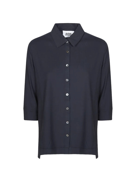  Alpha Studio Buttonned Shirt - Blue 