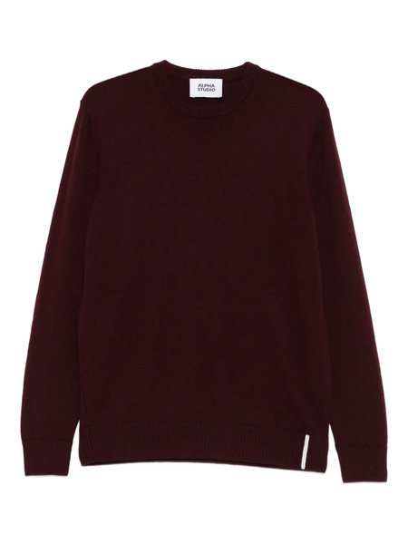  Alpha Studio Crew-neck Wool Sweater - Red 