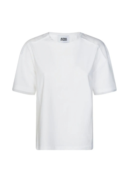  Alpha Studio Insert Boxy T-shirt - White 