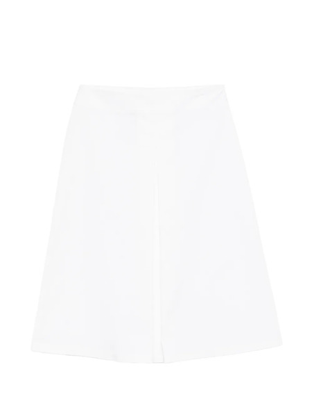  Alpha Studio Side-zip Midi A-line Skirt - White 