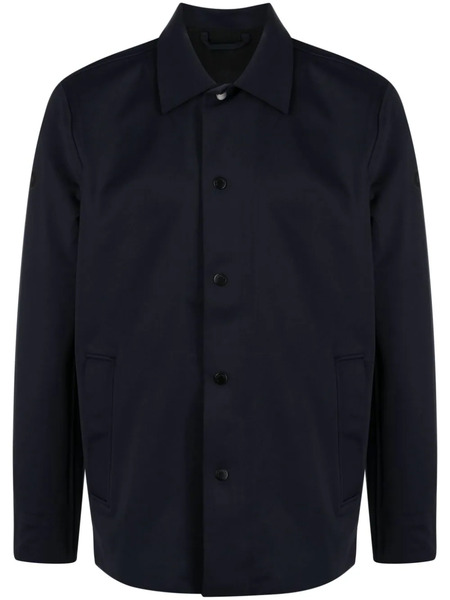  Alpha Tauri Logo-appliqué Button-up Shirt Jacket - Black 